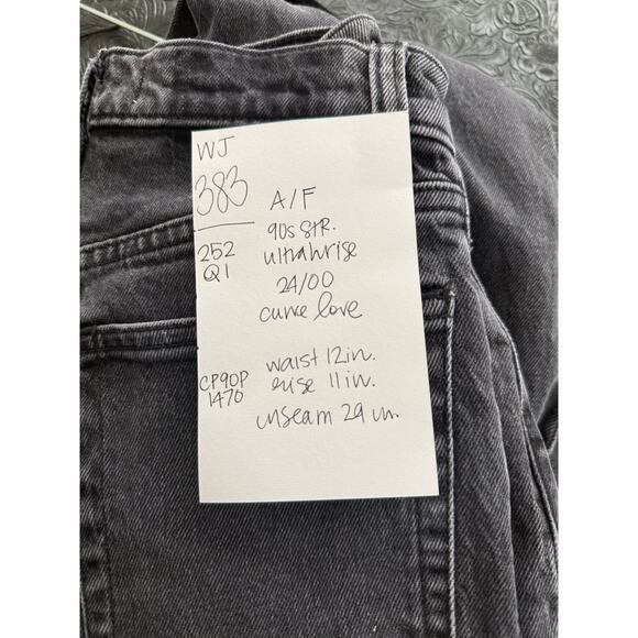 Abercrombie & Fitch Jeans Women's 24/00 Black 90s Straight Ultra High Rise - Picture 3 of 6